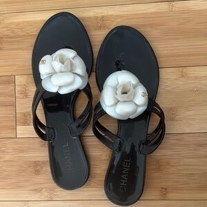 Chanel Black and White Women's Sandals